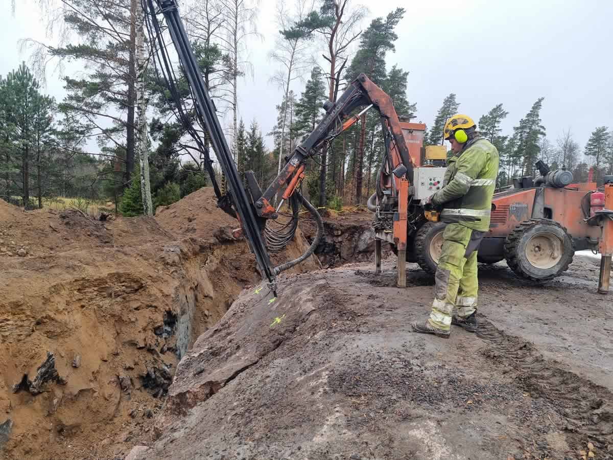 Louhinnan poraustyömaa